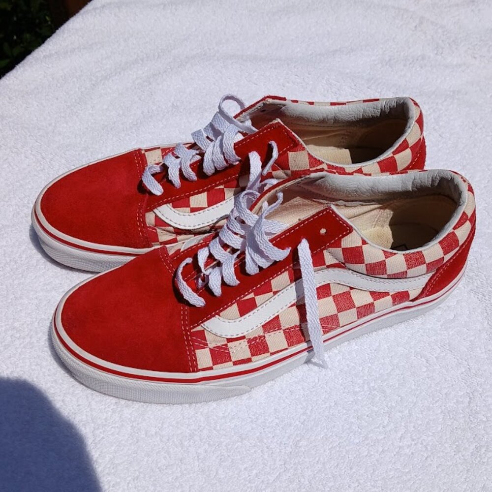 Vans Unisex Stackform Red White Checkerboard Plat… - image 4